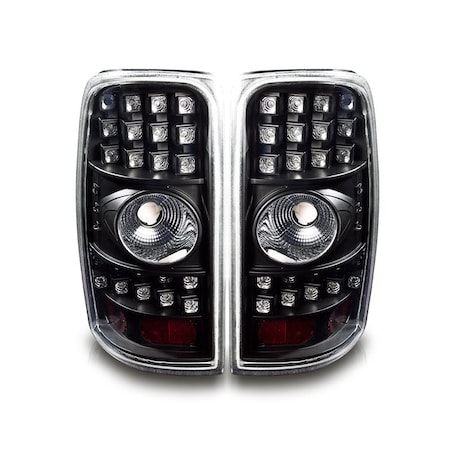 Winjet Led Tail Lights - Black / Clear CTWJ-0007-BC